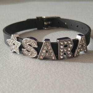 SARA Black and Silver Crystal Bracelet